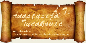 Anastasija Tucaković vizit kartica
